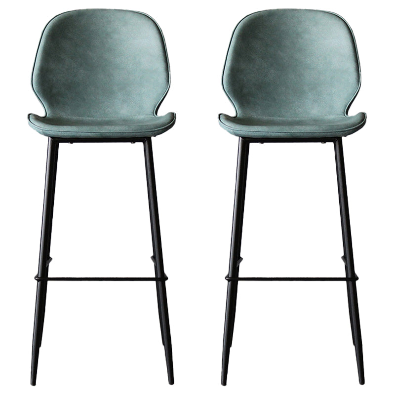 Industrial Style Bar-stool PU Leather Counter Bar Stool with Metal Legs for Kitchen