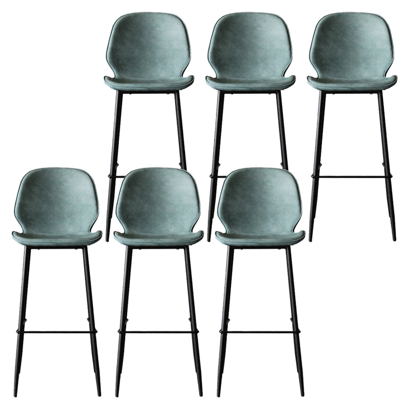 Industrial Style Bar-stool PU Leather Counter Bar Stool with Metal Legs for Kitchen