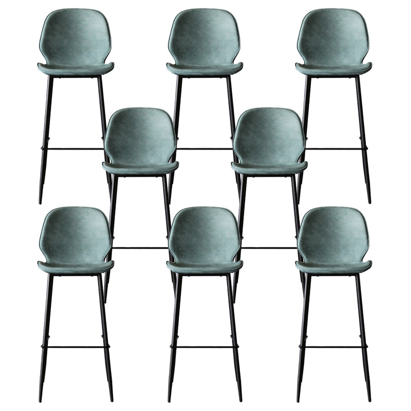 Industrial Style Bar-stool PU Leather Counter Bar Stool with Metal Legs for Kitchen