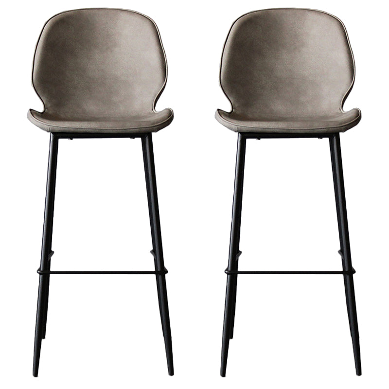 Industrial Style Bar-stool PU Leather Counter Bar Stool with Metal Legs for Kitchen