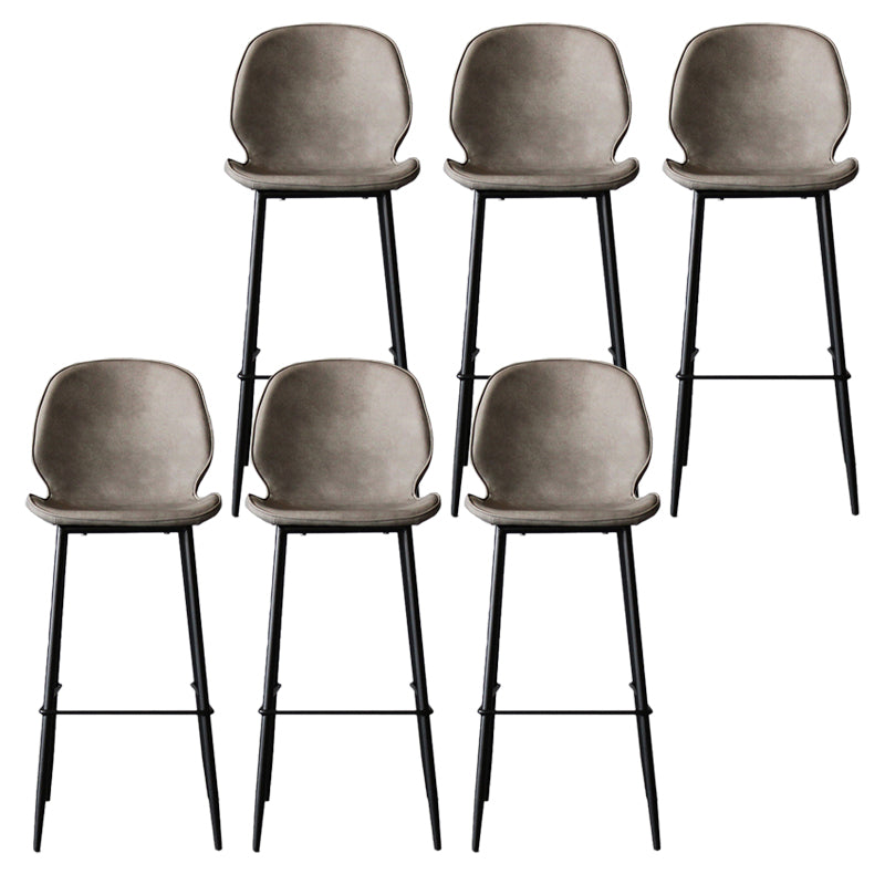 Industrial Style Bar-stool PU Leather Counter Bar Stool with Metal Legs for Kitchen
