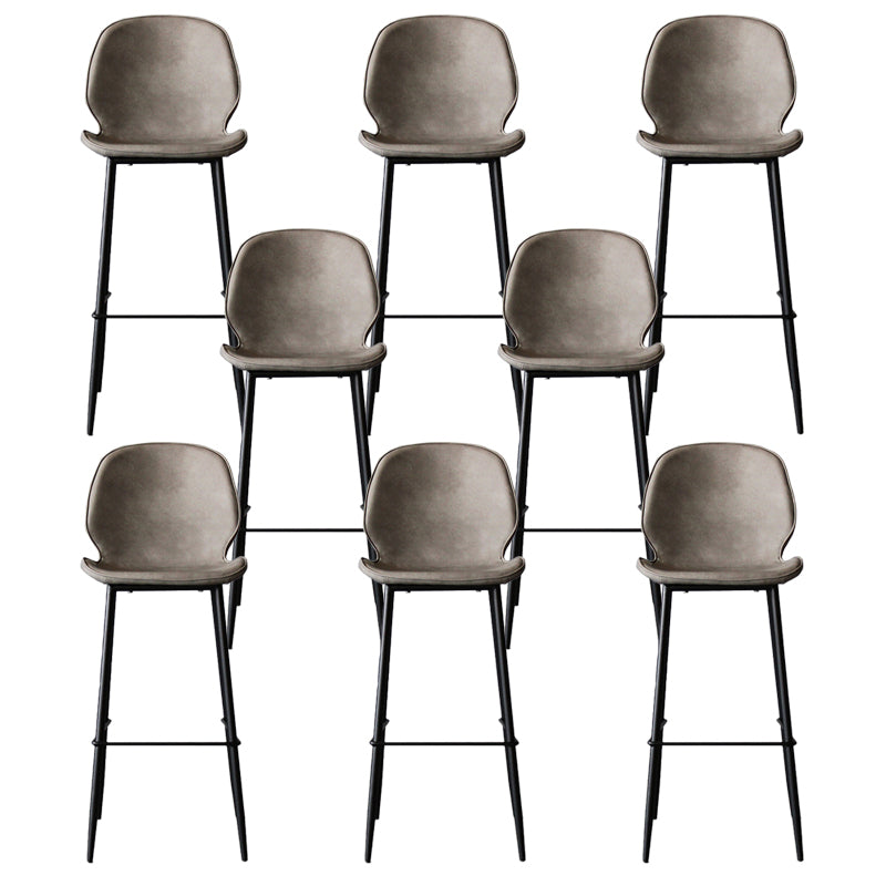 Industrial Style Bar-stool PU Leather Counter Bar Stool with Metal Legs for Kitchen