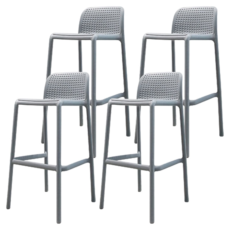 Contemporary Bar-stool Plastic Counter Bar Stool with Plastic Legs for Home