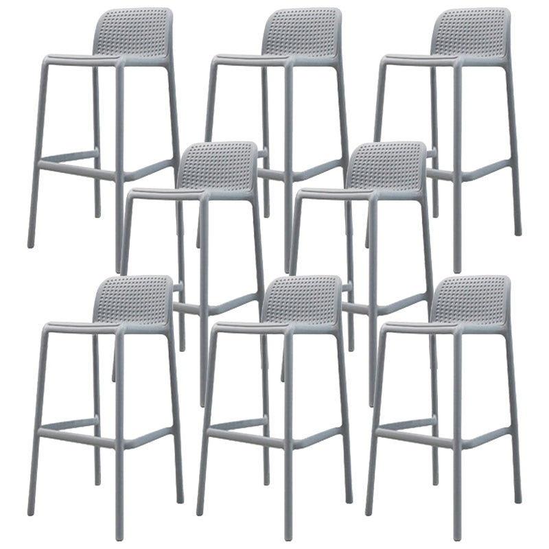 Contemporary Bar-stool Plastic Counter Bar Stool with Plastic Legs for Home