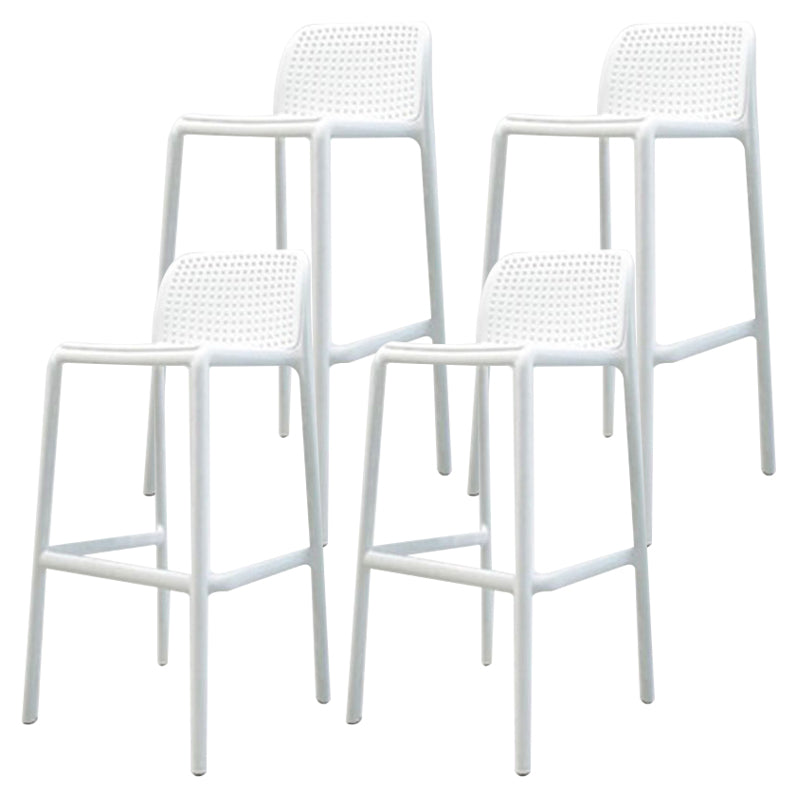 Contemporary Bar-stool Plastic Counter Bar Stool with Plastic Legs for Home