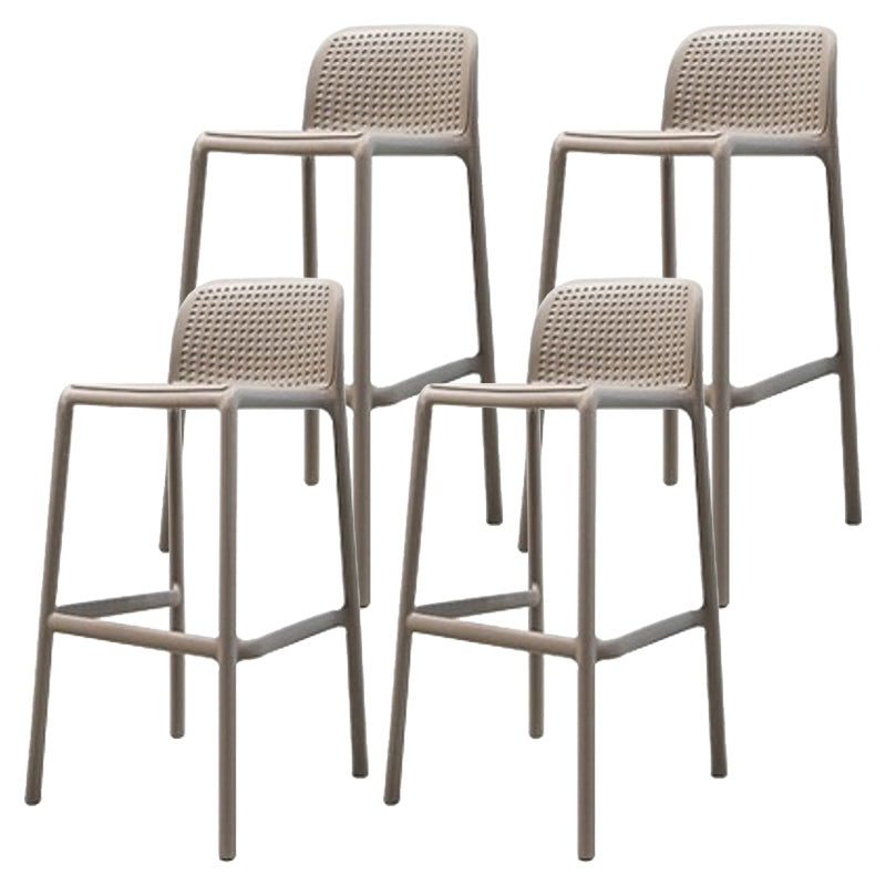 Contemporary Bar-stool Plastic Counter Bar Stool with Plastic Legs for Home