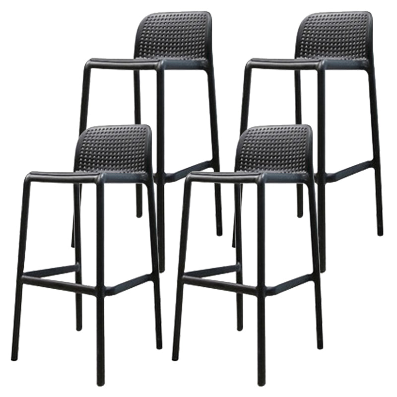 Contemporary Bar-stool Plastic Counter Bar Stool with Plastic Legs for Home