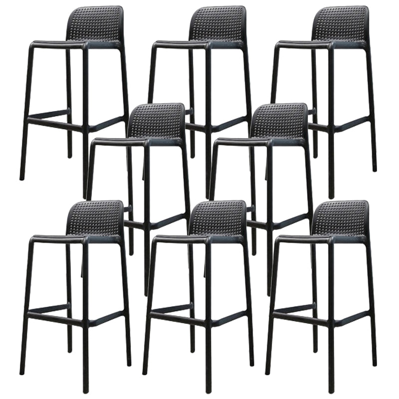 Contemporary Bar-stool Plastic Counter Bar Stool with Plastic Legs for Home