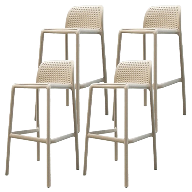 Contemporary Bar-stool Plastic Counter Bar Stool with Plastic Legs for Home