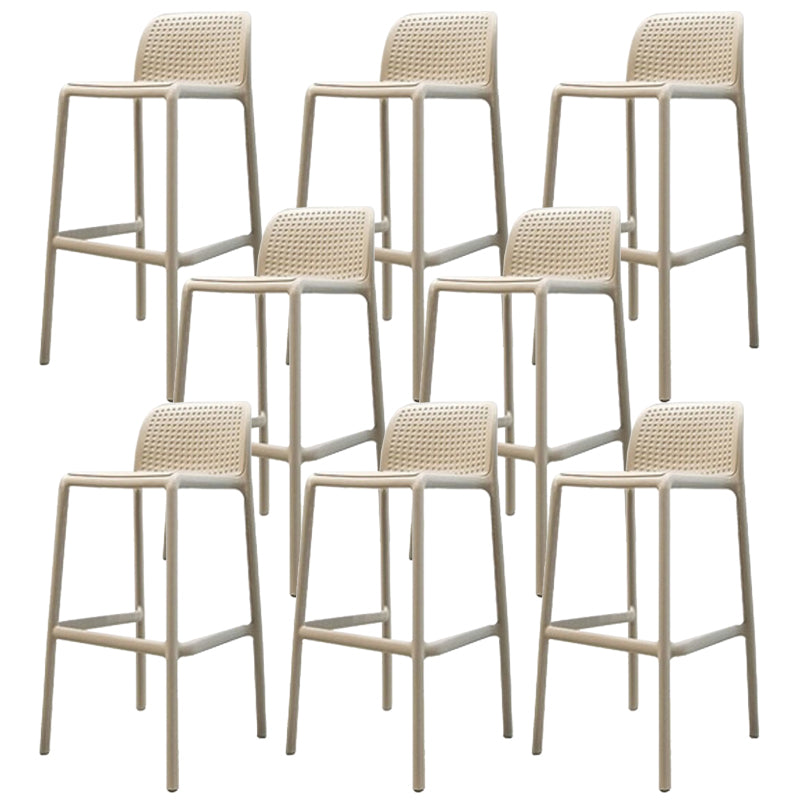 Contemporary Bar-stool Plastic Counter Bar Stool with Plastic Legs for Home
