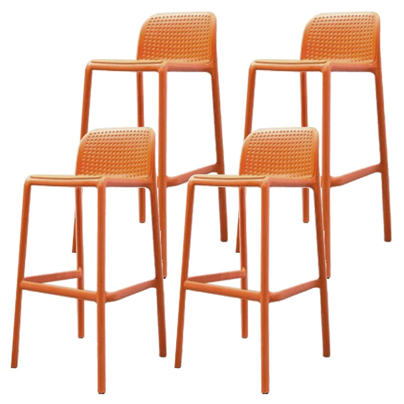 Contemporary Bar-stool Plastic Counter Bar Stool with Plastic Legs for Home