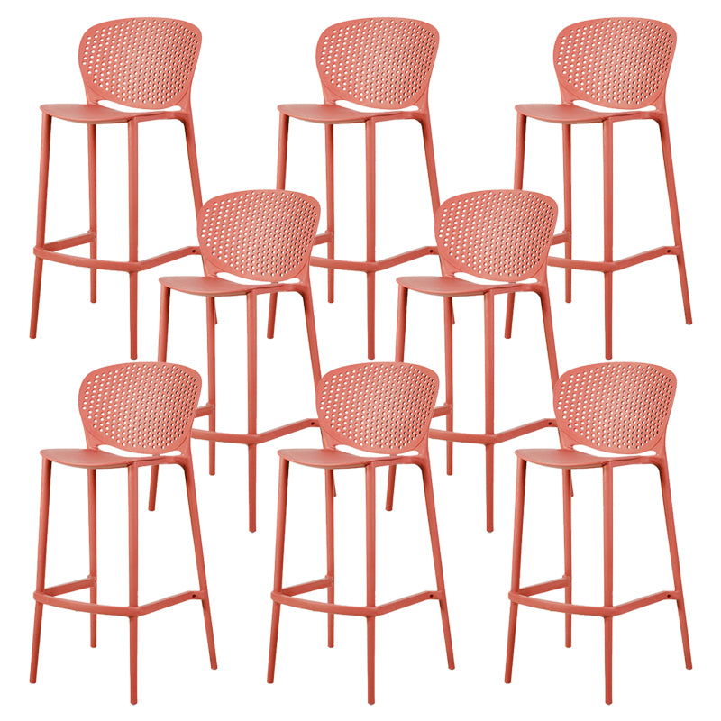Contemporary Bar-stool Plastic Counter Bar Stool with Plastic Legs for Home