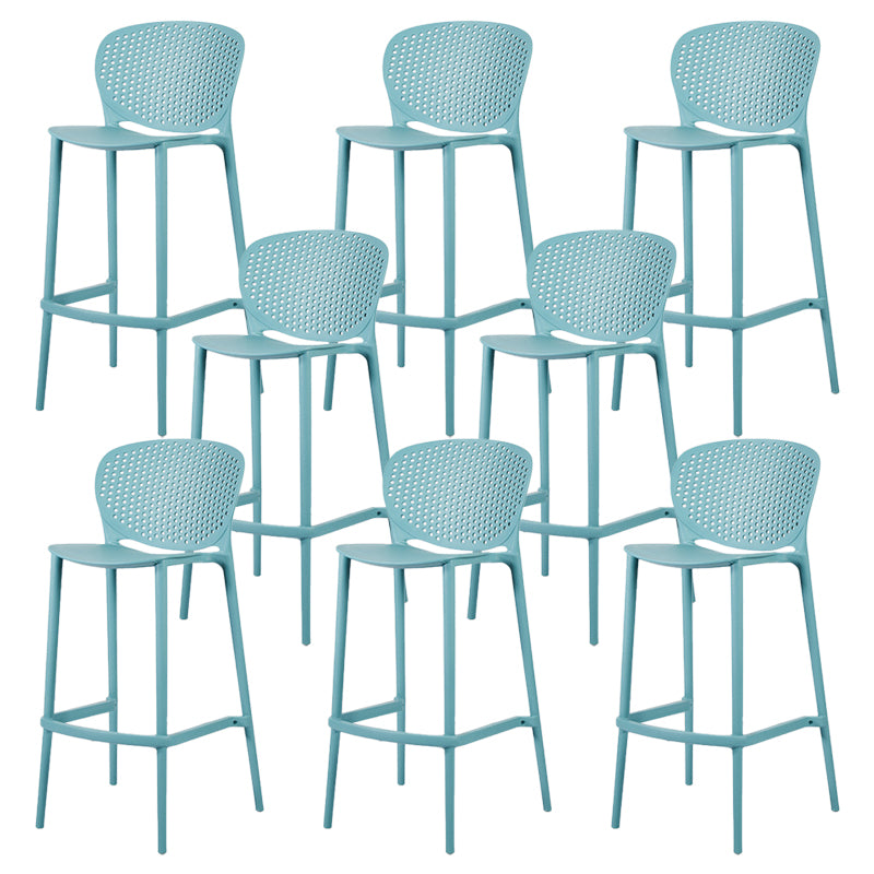 Contemporary Bar-stool Plastic Counter Bar Stool with Plastic Legs for Home