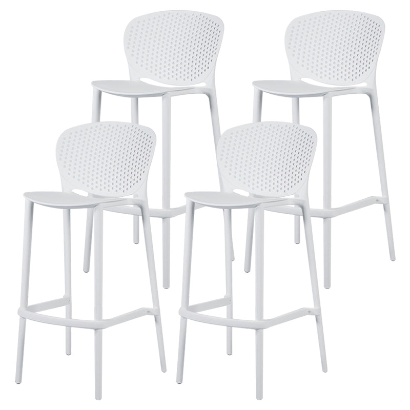 Contemporary Bar-stool Plastic Counter Bar Stool with Plastic Legs for Home