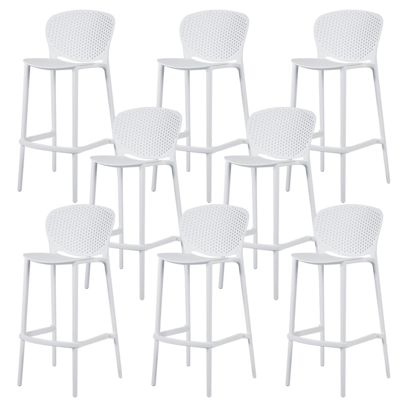 Contemporary Bar-stool Plastic Counter Bar Stool with Plastic Legs for Home