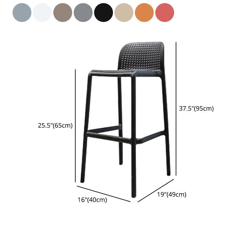 Contemporary Bar-stool Plastic Counter Bar Stool with Plastic Legs for Home