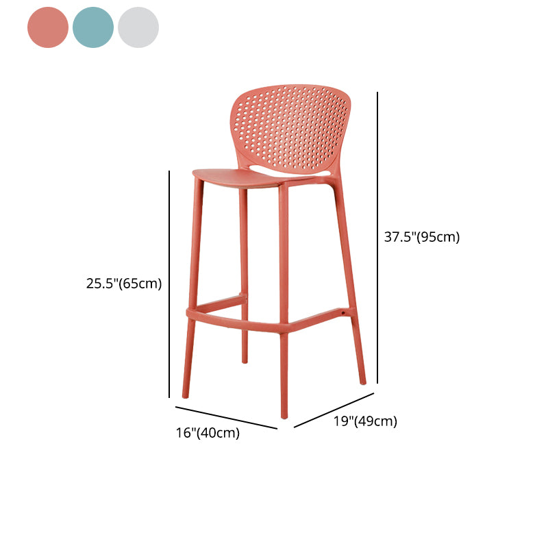 Contemporary Bar-stool Plastic Counter Bar Stool with Plastic Legs for Home
