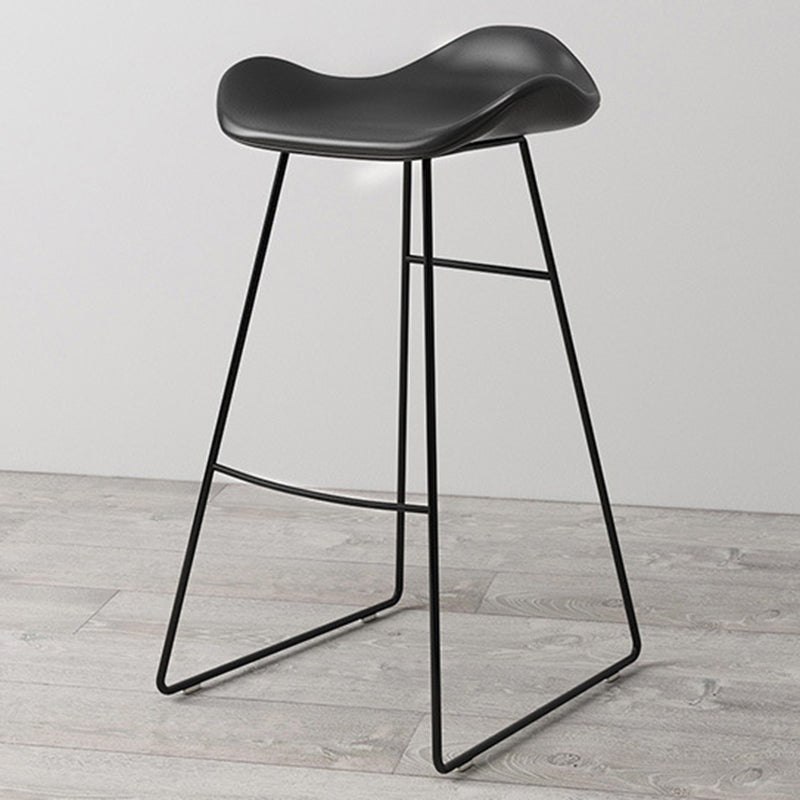 Industrial Style Bar-stool PU Leather Counter Bar Stool with Metal Legs for Home