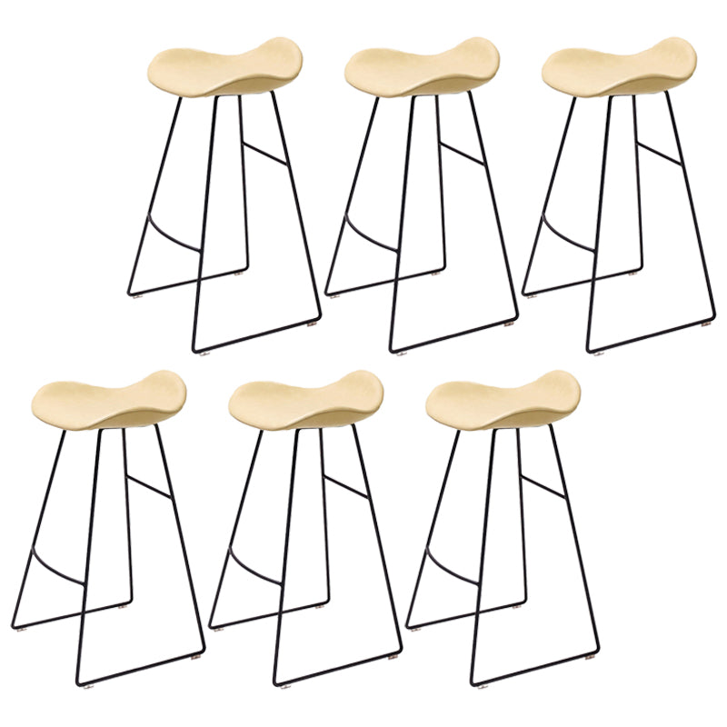 Industrial Style Bar-stool PU Leather Counter Bar Stool with Metal Legs for Home