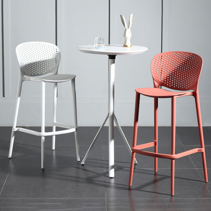 Contemporary Style Bar-stool Plastic Counter Bar Stool with Plastic Legs for Home