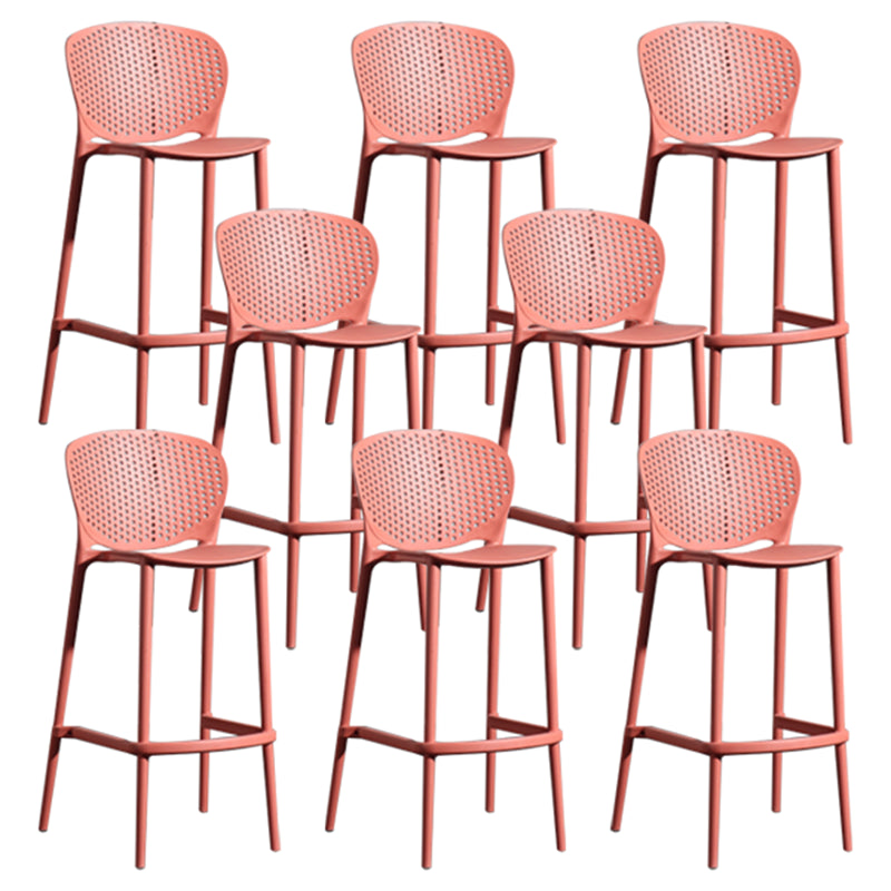 Contemporary Style Bar-stool Plastic Counter Bar Stool with Plastic Legs for Home