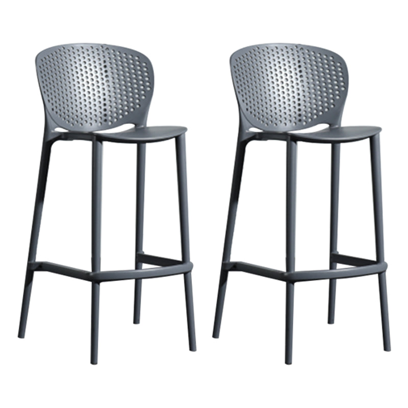 Contemporary Style Bar-stool Plastic Counter Bar Stool with Plastic Legs for Home