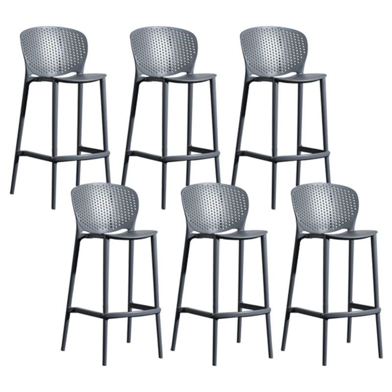 Contemporary Style Bar-stool Plastic Counter Bar Stool with Plastic Legs for Home