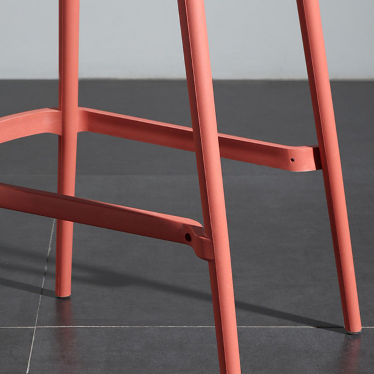 Contemporary Style Bar-stool Plastic Counter Bar Stool with Plastic Legs for Home