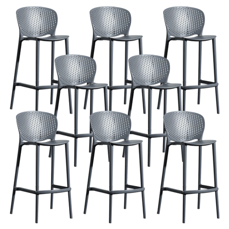 Contemporary Style Bar-stool Plastic Counter Bar Stool with Plastic Legs for Home