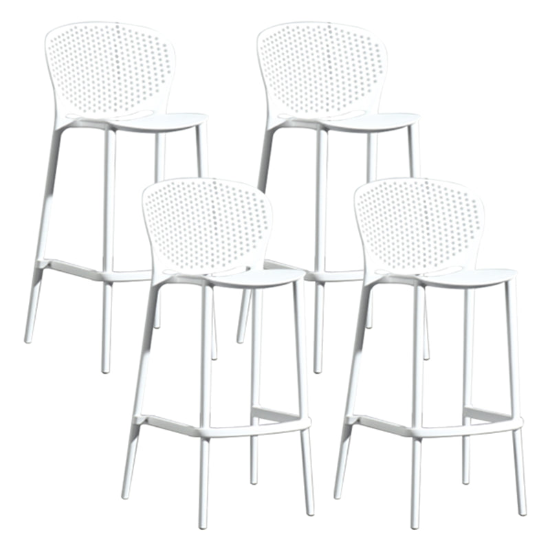 Contemporary Style Bar-stool Plastic Counter Bar Stool with Plastic Legs for Home