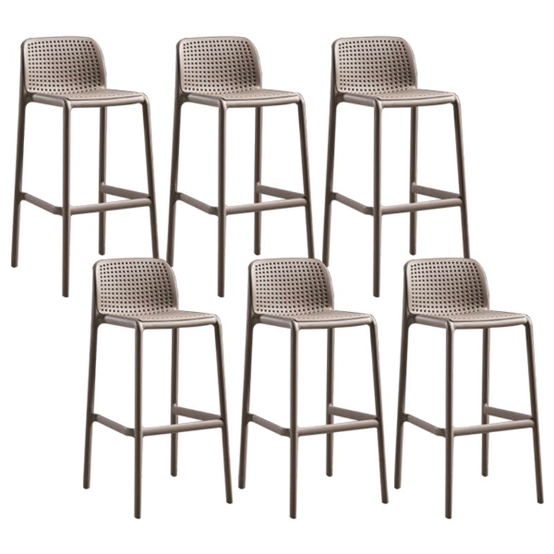 Contemporary Style Bar-stool Plastic Counter Bar Stool with Plastic Legs for Home