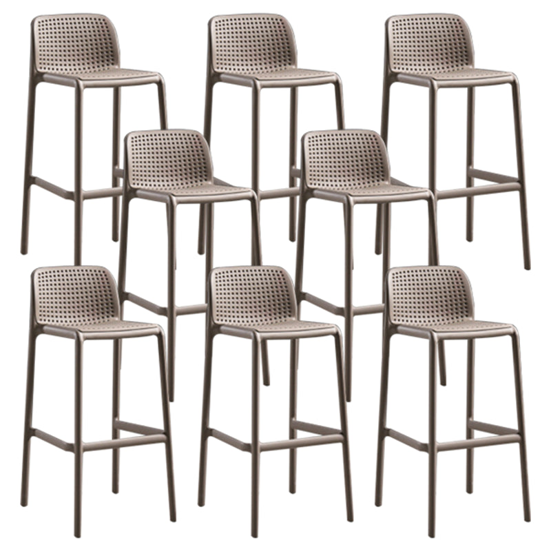 Contemporary Style Bar-stool Plastic Counter Bar Stool with Plastic Legs for Home