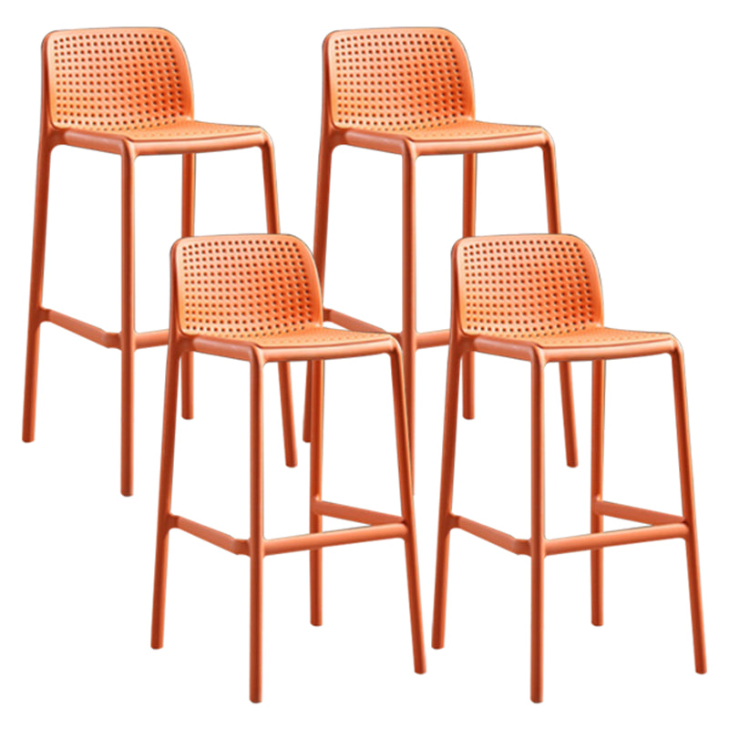 Contemporary Style Bar-stool Plastic Counter Bar Stool with Plastic Legs for Home