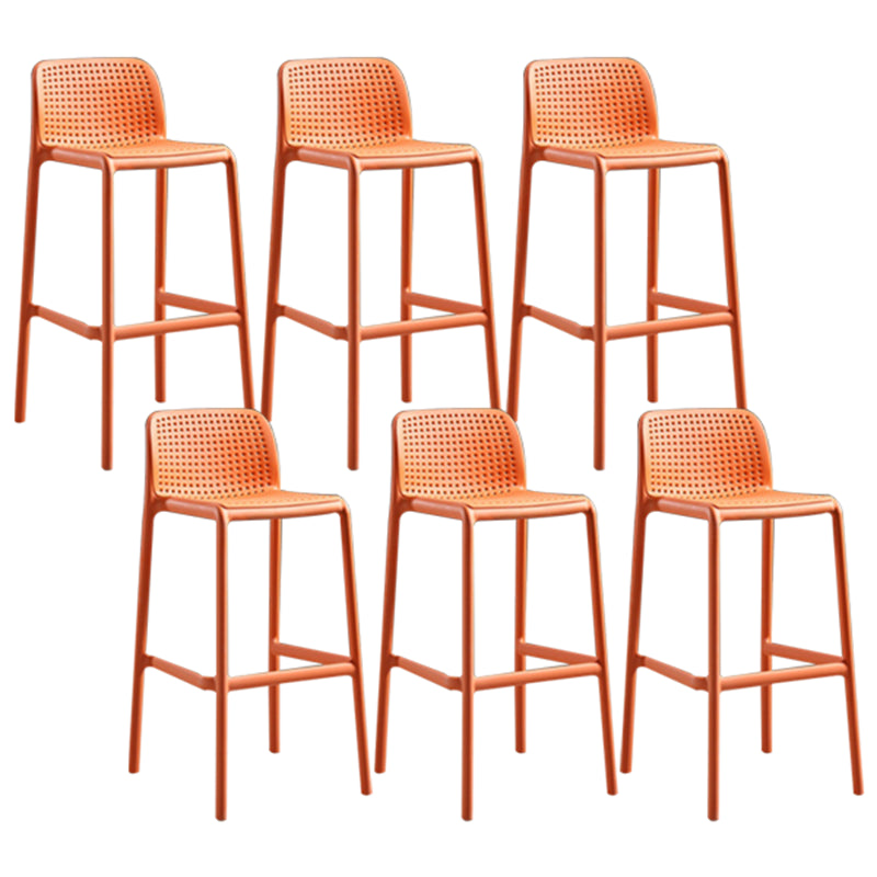 Contemporary Style Bar-stool Plastic Counter Bar Stool with Plastic Legs for Home