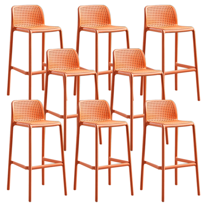 Contemporary Style Bar-stool Plastic Counter Bar Stool with Plastic Legs for Home