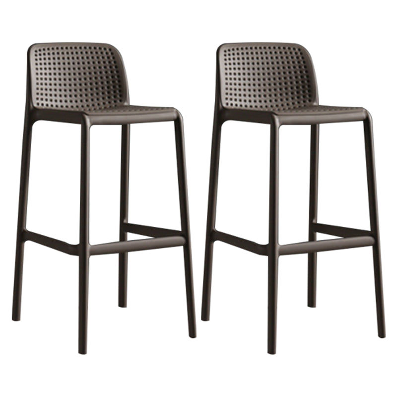 Contemporary Style Bar-stool Plastic Counter Bar Stool with Plastic Legs for Home