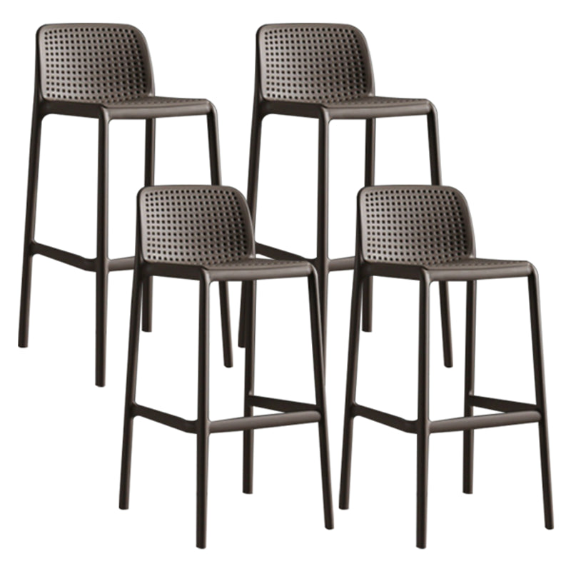 Contemporary Style Bar-stool Plastic Counter Bar Stool with Plastic Legs for Home