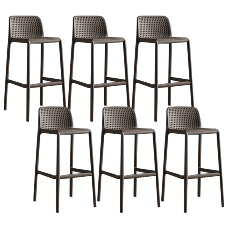Contemporary Style Bar-stool Plastic Counter Bar Stool with Plastic Legs for Home