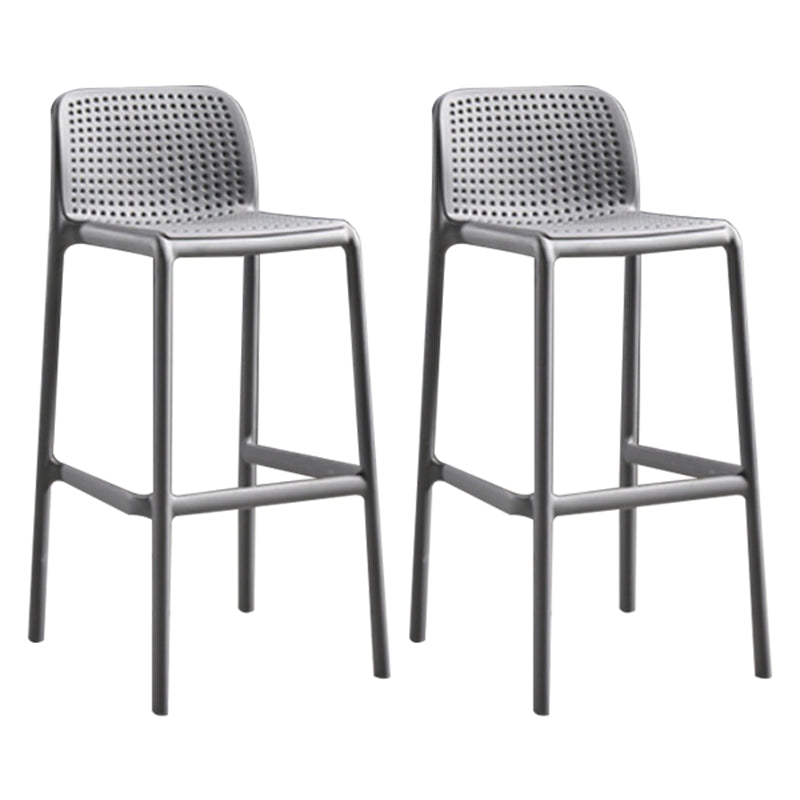 Contemporary Style Bar-stool Plastic Counter Bar Stool with Plastic Legs for Home