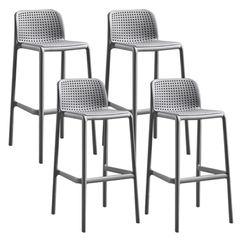 Contemporary Style Bar-stool Plastic Counter Bar Stool with Plastic Legs for Home