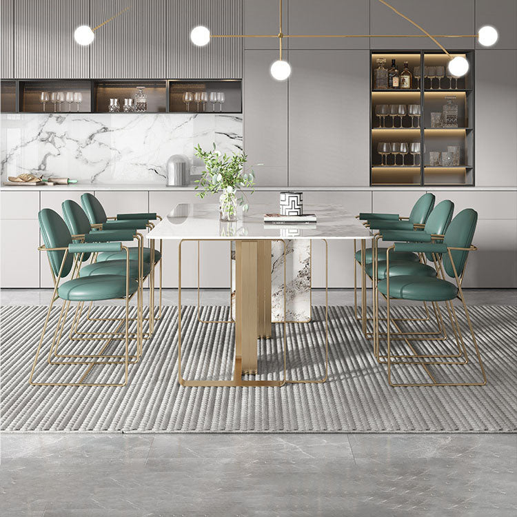 Luxury Sintered Stone Top Dining Set Rectangle 1/2/4/5/7 Pieces Dining Table with Chairs