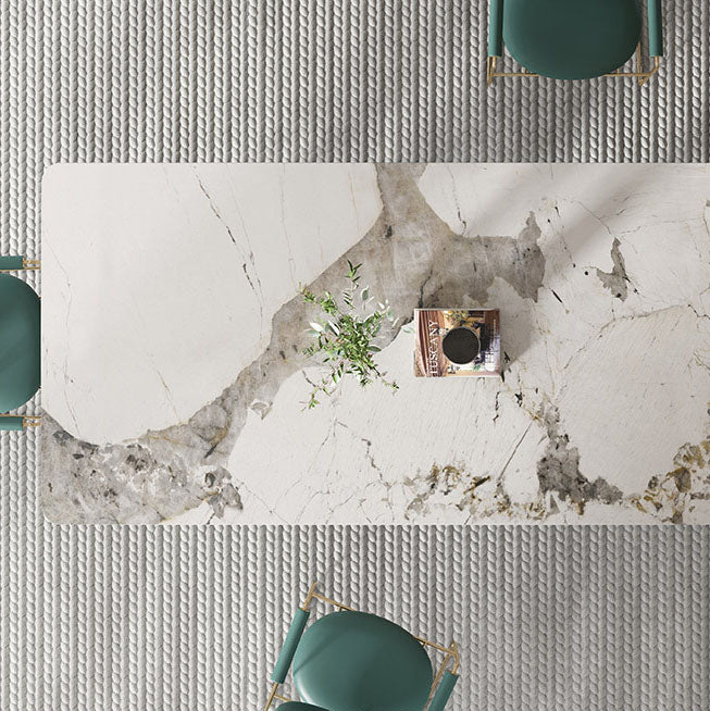 Luxury Sintered Stone Top Dining Set Rectangle 1/2/4/5/7 Pieces Dining Table with Chairs