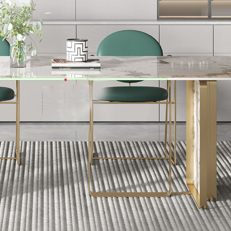 Luxury Sintered Stone Top Dining Set Rectangle 1/2/4/5/7 Pieces Dining Table with Chairs