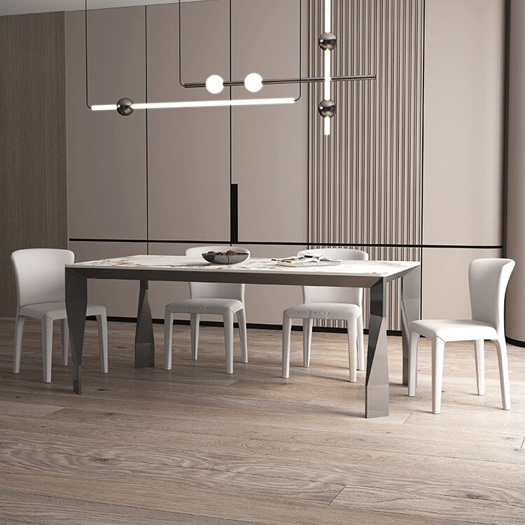 1/4/5/7 Pieces Sintered Stone Dining Table Set Dining Table and Dining Chairs