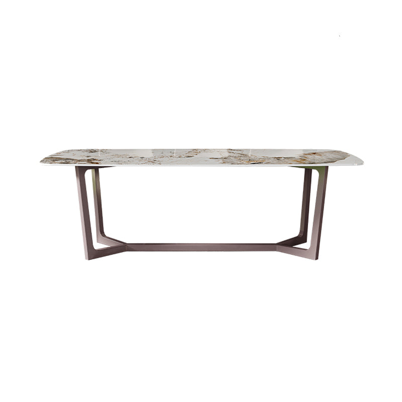 Nordic Glam Rectangle Sintered Stone Dining Table Set 1/4/6/7/8 Pieces Dining Set