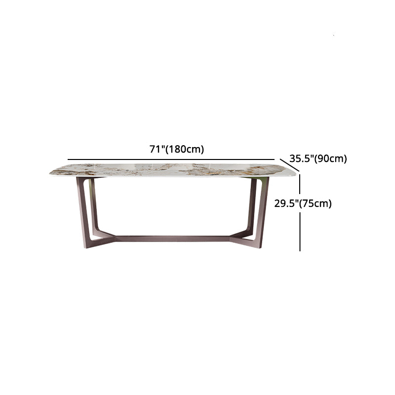 Nordic Glam Rectangle Sintered Stone Dining Table Set 1/4/6/7/8 Pieces Dining Set