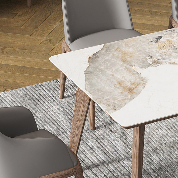 1/4/5 Pcs Sintered Stone Dining Room Set Dining Room Table and Chair Set