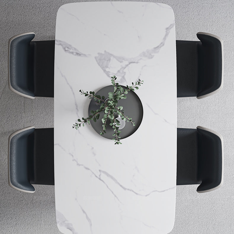 Modern Rectangle Sintered Stone Dining Table Set 1/4/5/7 Pieces Dining Set