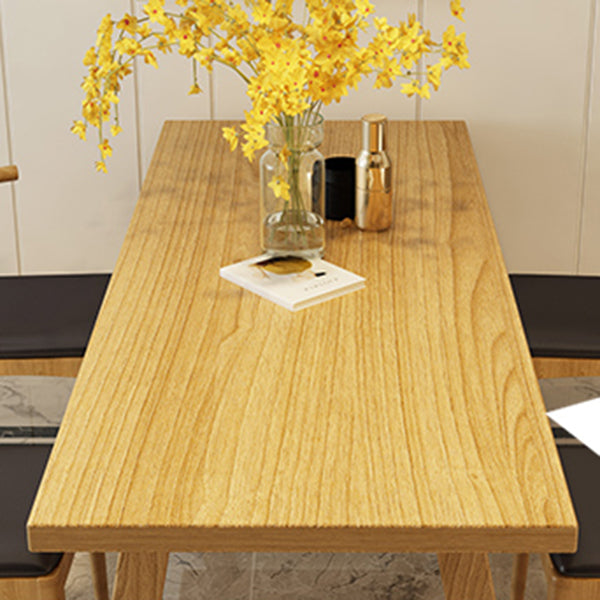 Modern Style Dining Table Rectangle Solid Wood Dining Table with Sled Base
