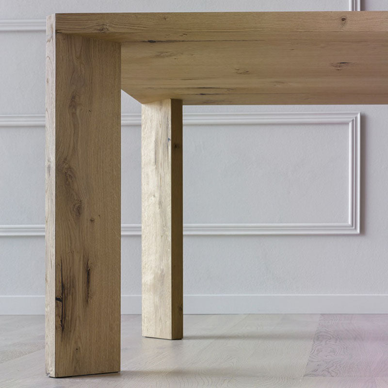 Modern Dining Table for Restaurant Rectangle Solid Wood Table with 4 Legs
